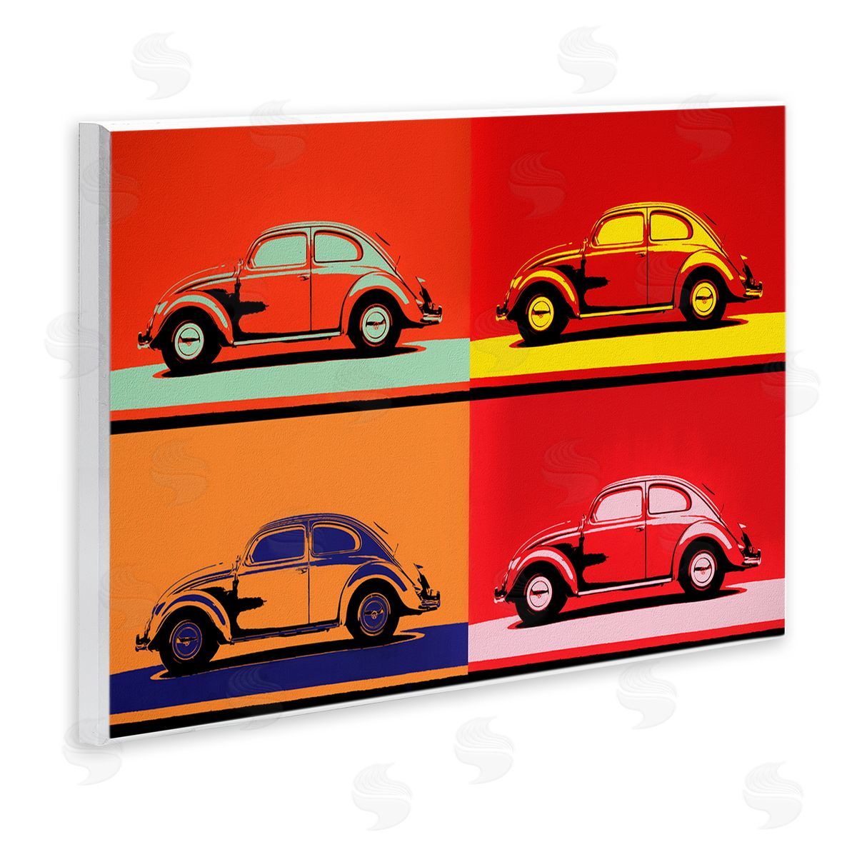 Daniel Sproul Pop Vintage Car Automobile Red Bold  Wall Plaque Art Print