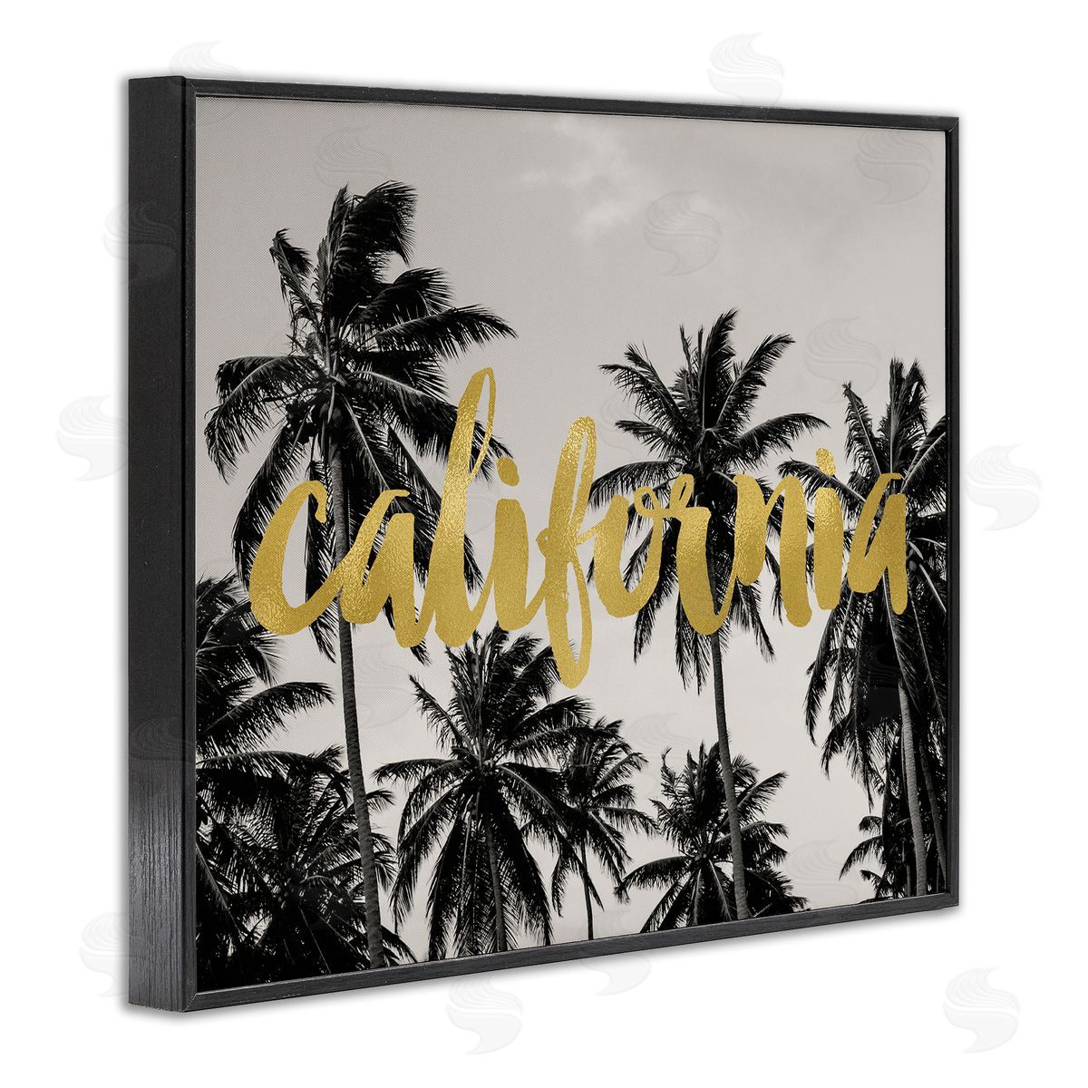 Amy Brinkman California Glam Typography Tropical Tree Foliage  Black Framed Giclee Wall Art Print