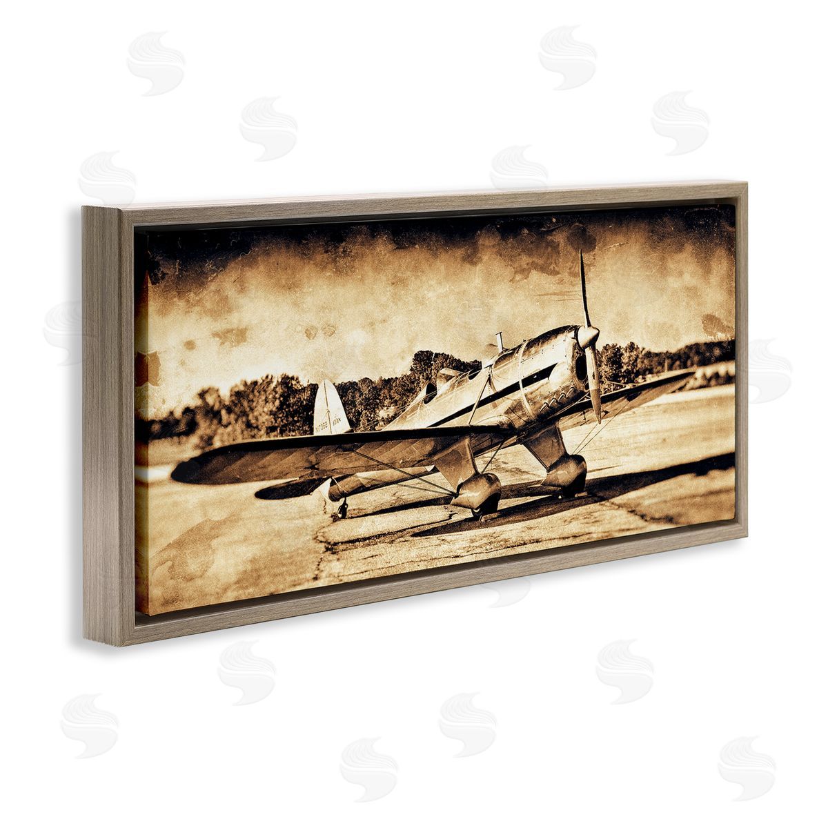 John Slemp Vintage Propeller Airplane Aircraft Sepia Photography 