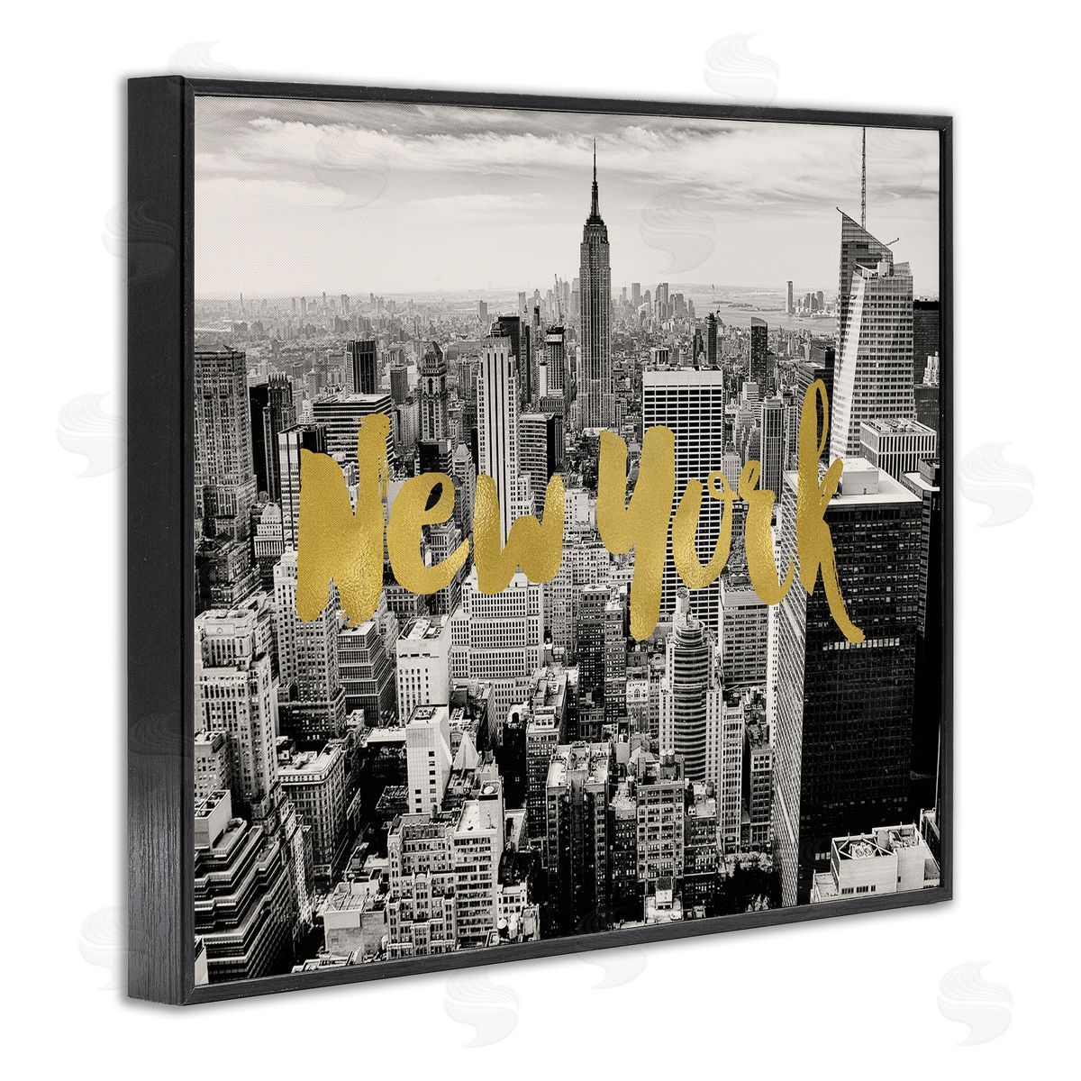 Amy Brinkman Urban New York City Skyline Glam Detail Typography  Black Framed Giclee Wall Art Print