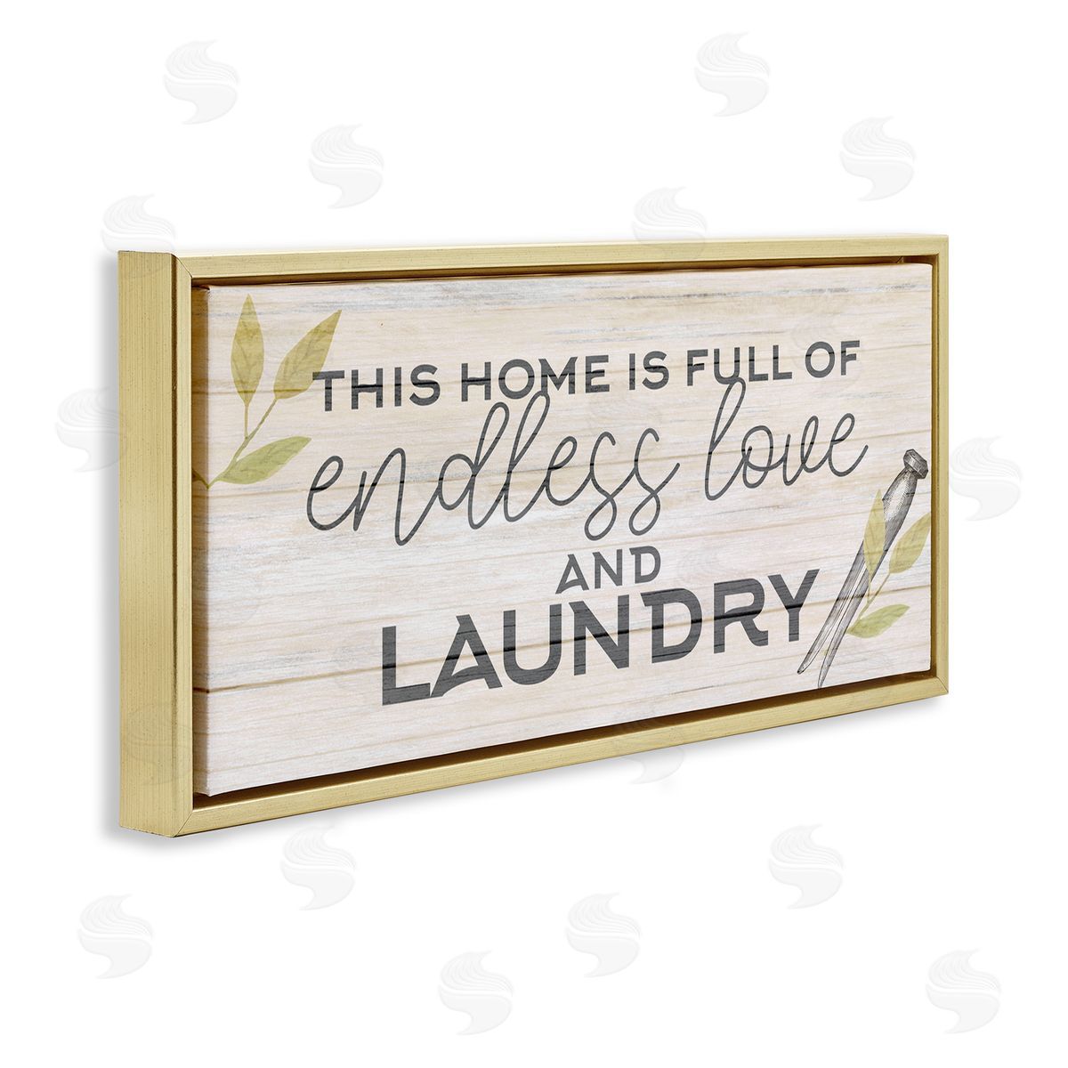 Kim Allen Rustic Home Laundry Clothespin Sign Botanical Motif 