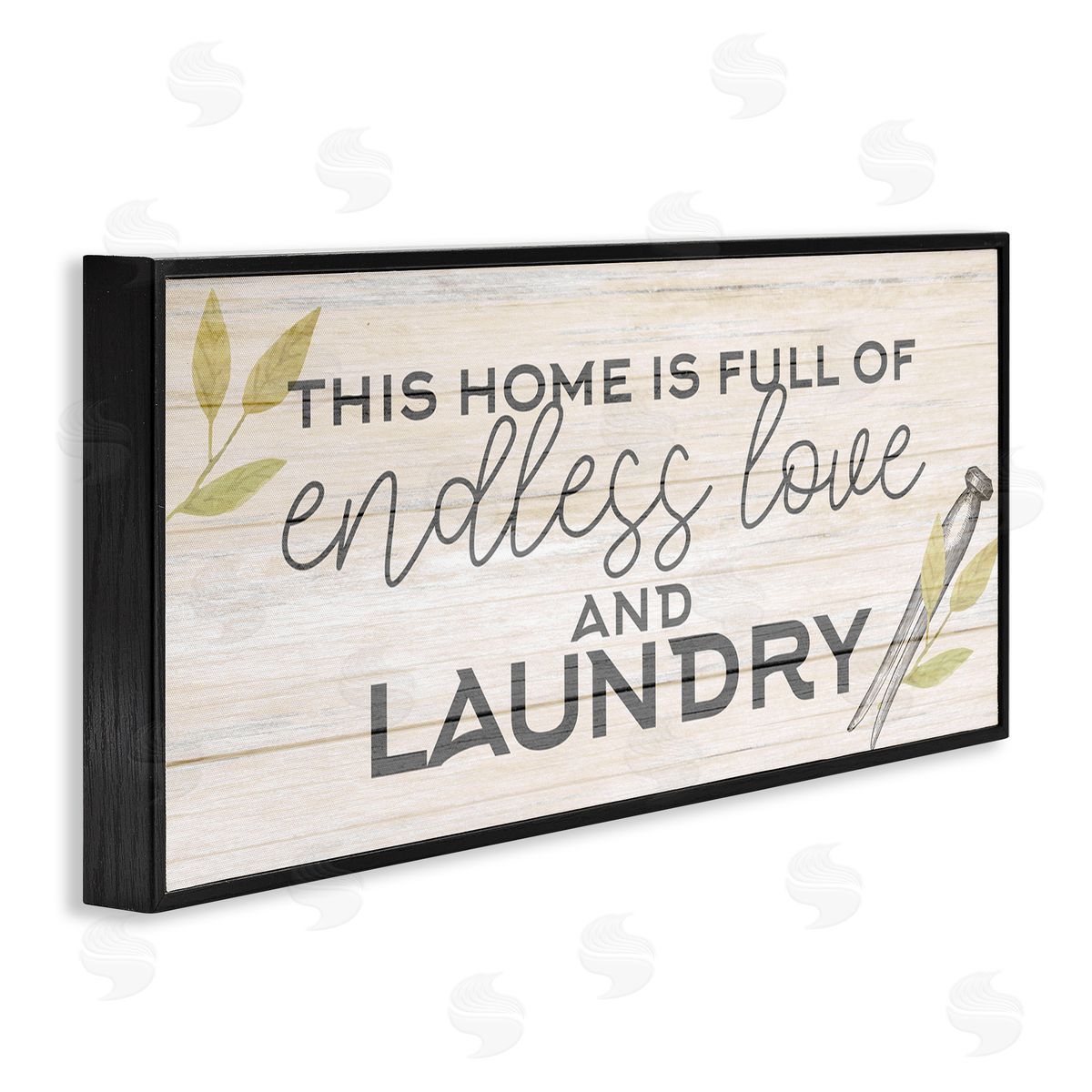 Kim Allen Rustic Home Laundry Clothespin Sign Botanical Motif 