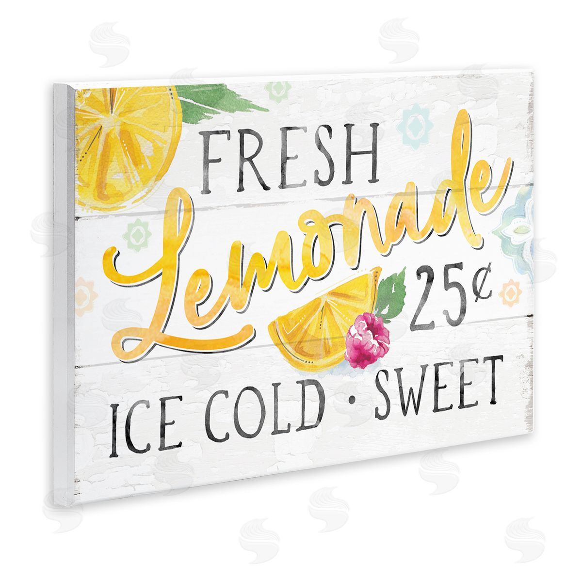 Courtney Morgenstern Fresh Lemonade Rustic Country Citrus Fruit Sign  Wall Plaque Art Print
