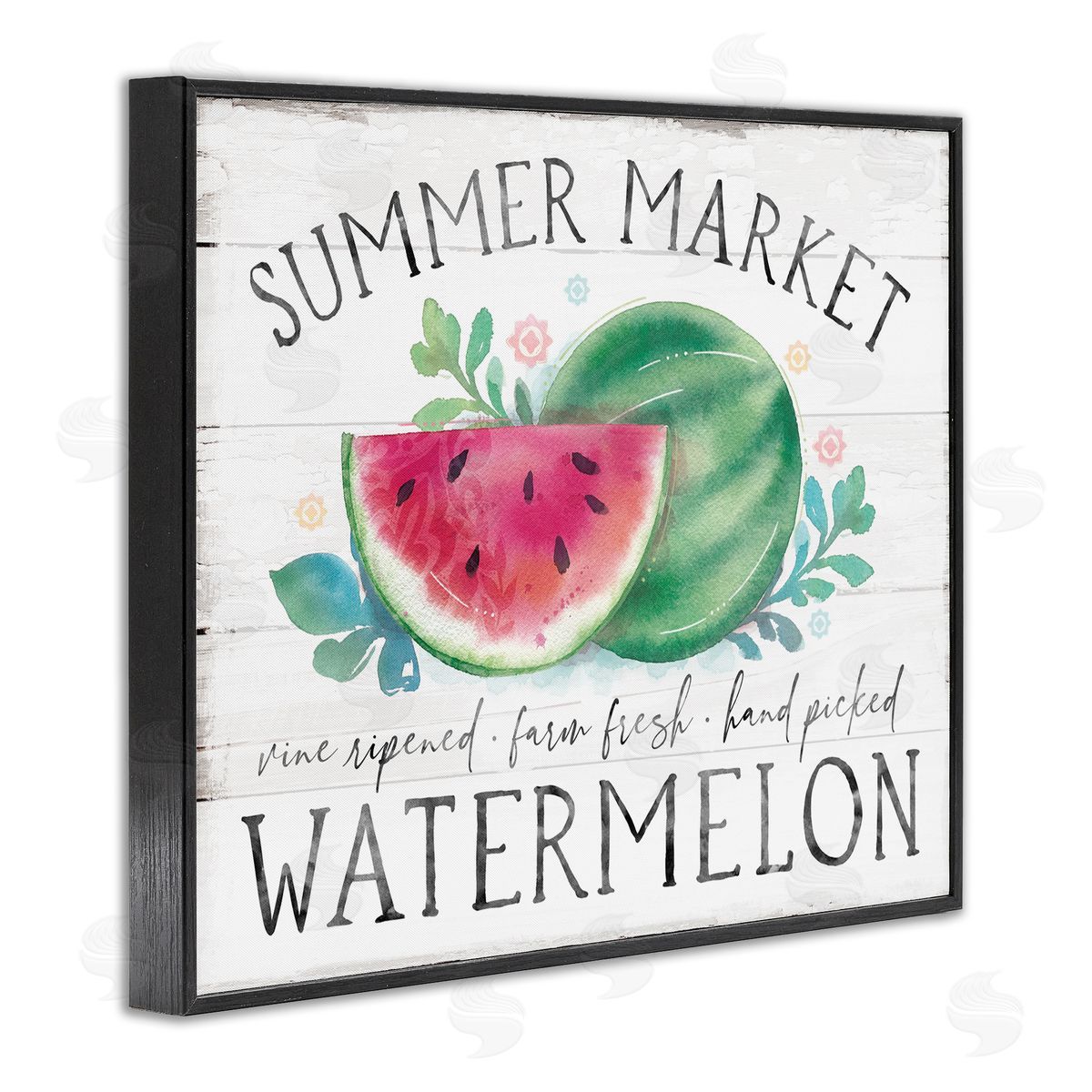 Courtney Morgenstern Summer Market Watermelon Farm Country Grain Pattern  Black Framed Giclee Wall Art Print