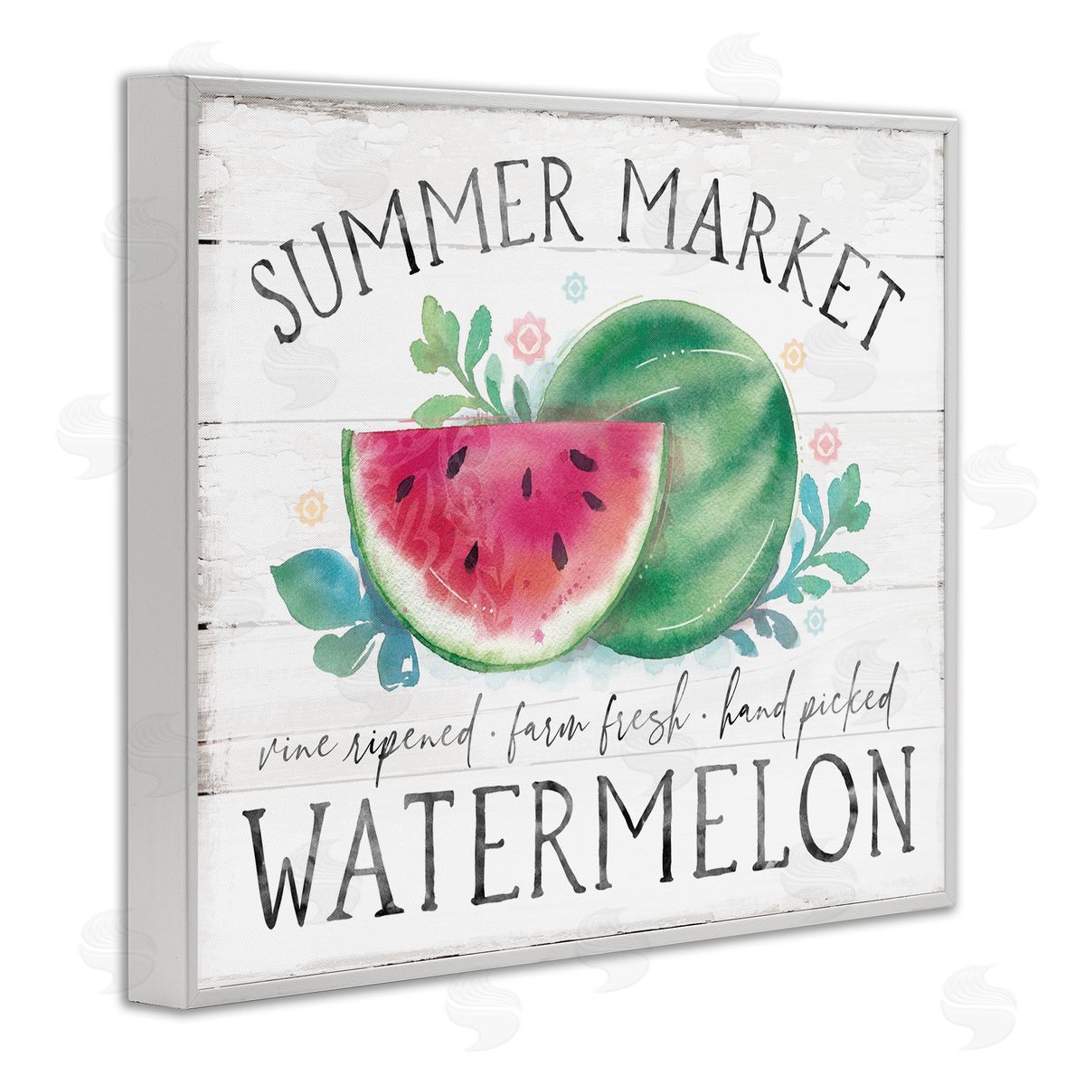 Courtney Morgenstern Summer Market Watermelon Farm Country Grain Pattern  White Framed Giclee Wall Art Print