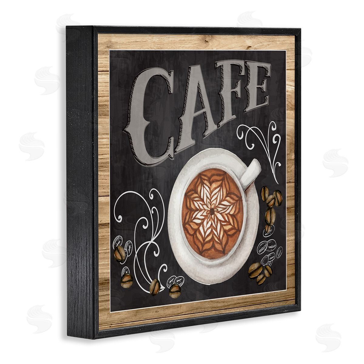 Chalkboard Style Cafe Sign Black Frame Print Wall Art, Home Decor by ND Art