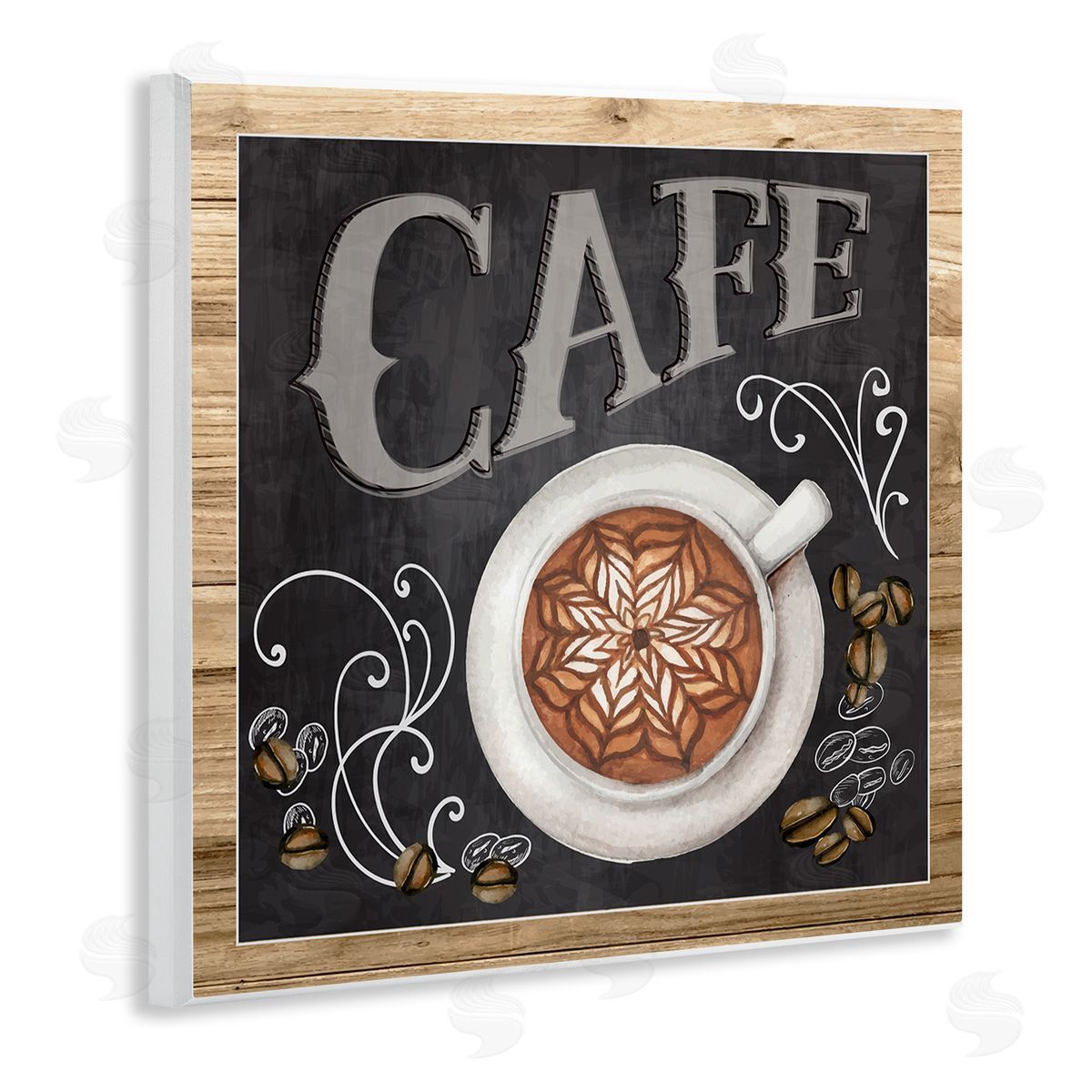 Chalkboard Style Cafe Sign Wood Plaque Wall Art, Home Decor by ND Art