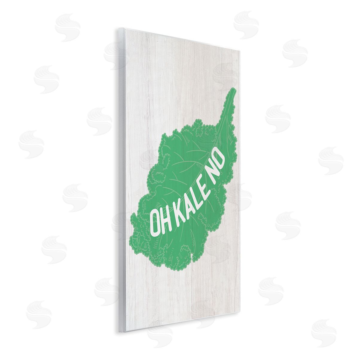 Stupell Studio Oh Kale No Clever Rustic Illustration Typography  Wall Plaque Art Print
