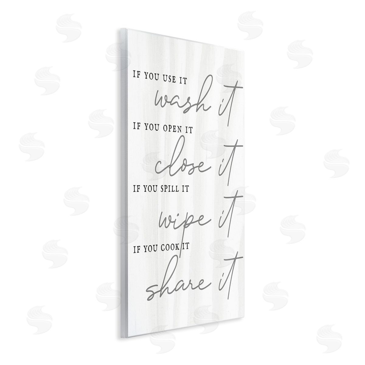 Stupell Studio Witty Rustic Kitchen Rules Share It Quote Calligraphy Wall Plaque Art Print