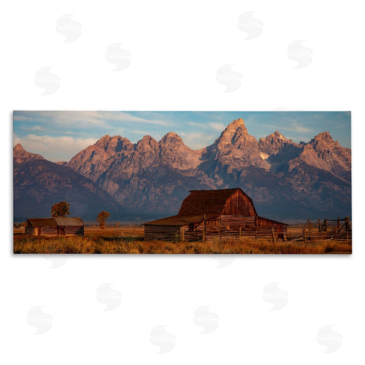 Daniel Sproul Quaint Red Barn Detailed Mountainous Farm Landscape 