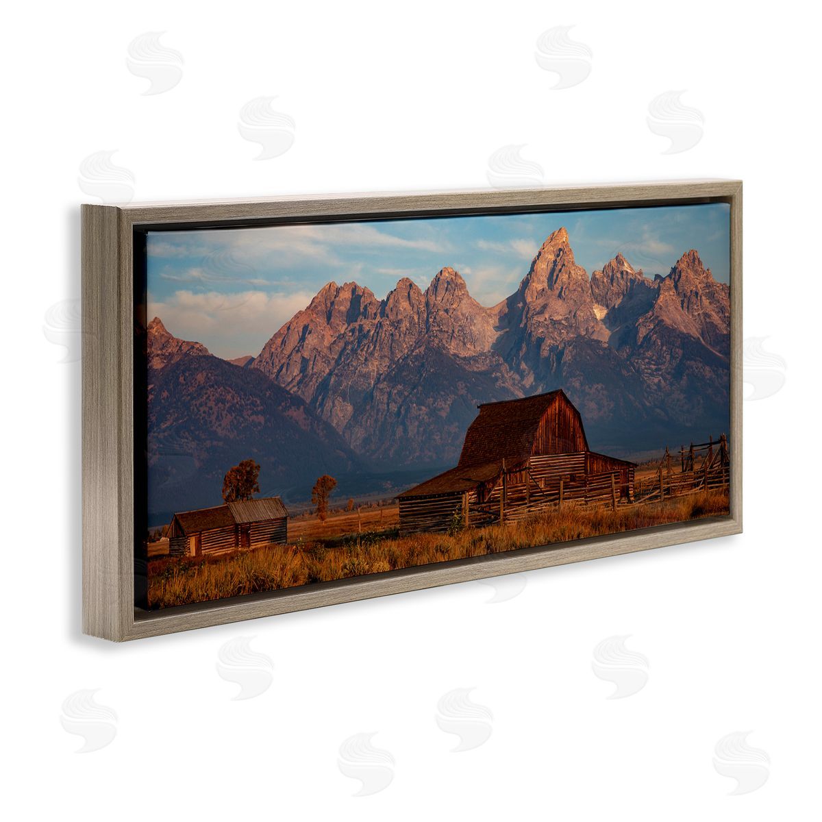 Daniel Sproul Quaint Red Barn Detailed Mountainous Farm Landscape 