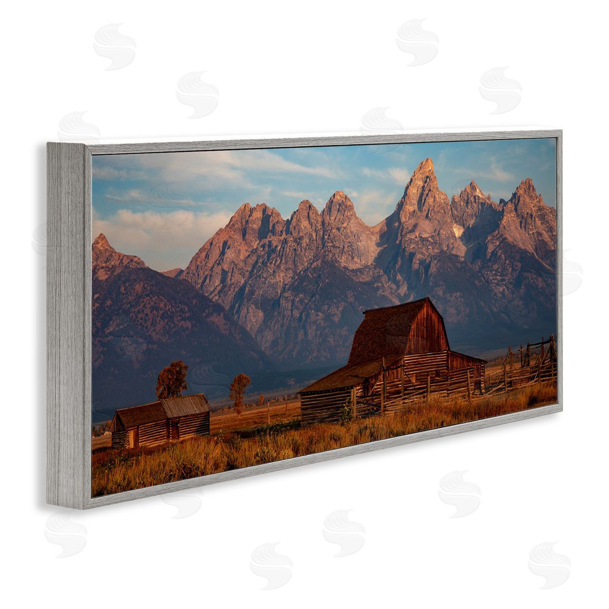 Daniel Sproul Quaint Red Barn Detailed Mountainous Farm Landscape 