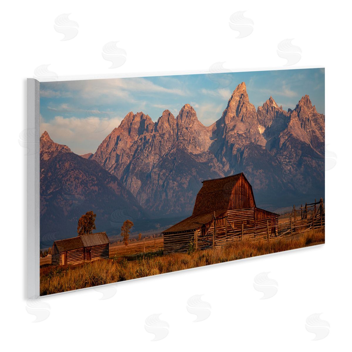 Daniel Sproul Quaint Red Barn Detailed Mountainous Farm Landscape 