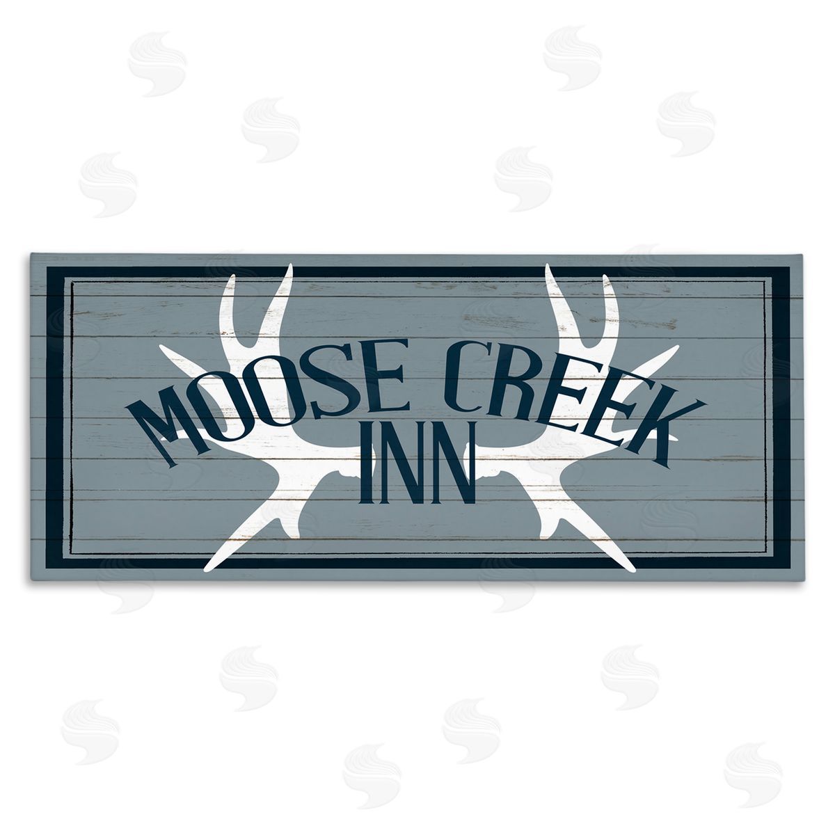 Kim Allen Blue Moose Creek Inn Sign Rustic Antlers Cabin Theme