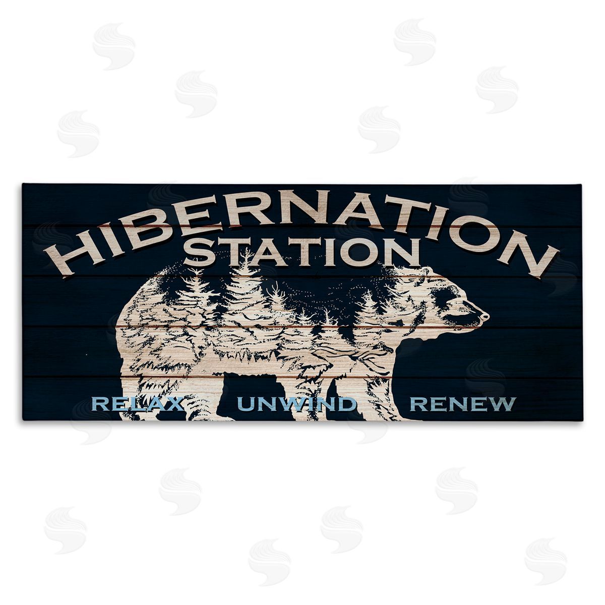 Kim Allen Hibernation Station Sign Wilderness Bear Trees Silhouette 