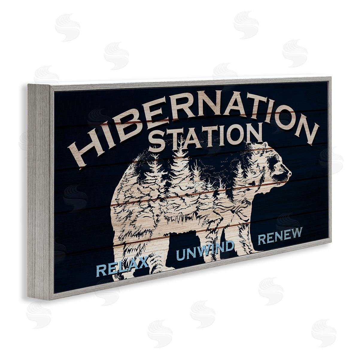 Kim Allen Hibernation Station Sign Wilderness Bear Trees Silhouette 