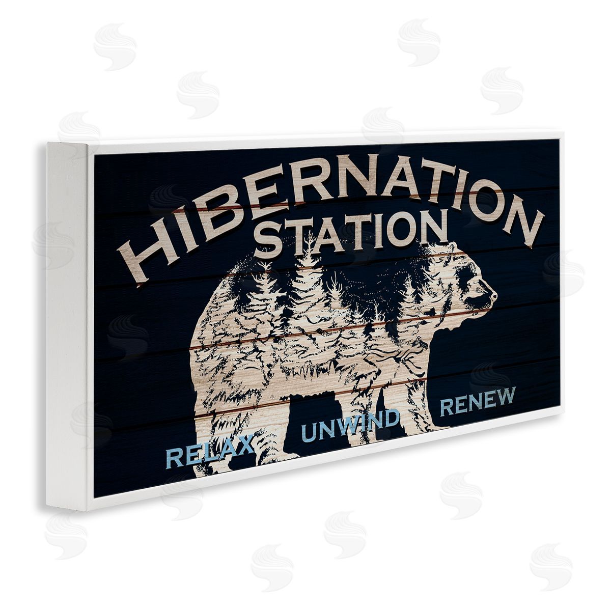 Kim Allen Hibernation Station Sign Wilderness Bear Trees Silhouette 