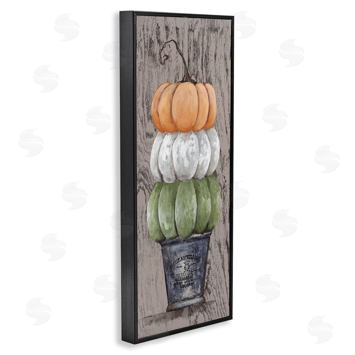 Julie Norkus Rustic Pumpkin Gourd Harvest Produce Grain Pattern 