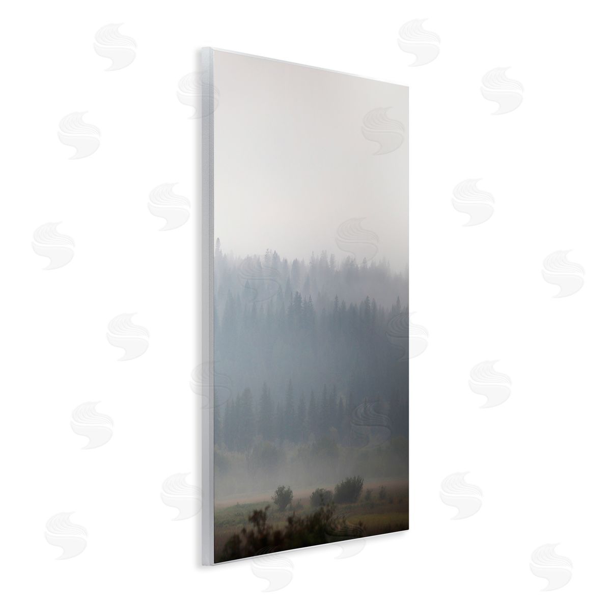 Carol Robinson Peaceful Fog Rural Landscape Woodlands Trees Clouds Wall Plaque Art Print