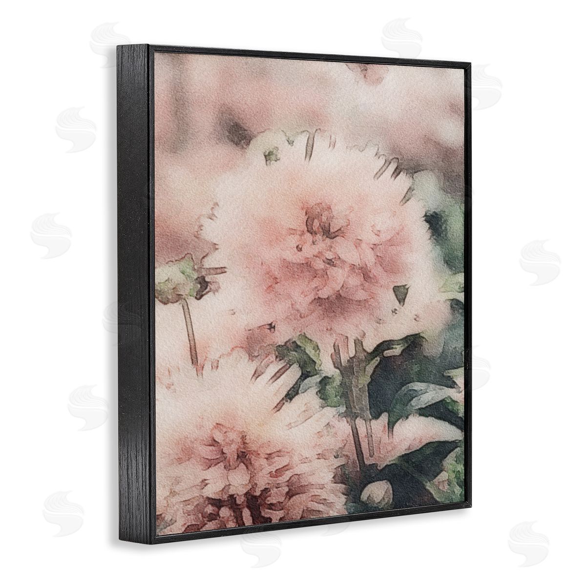 Amy Brinkman Dainty Pink Flower Blossom Sprouts Closeup Petals Black Framed Giclee Wall Art Print