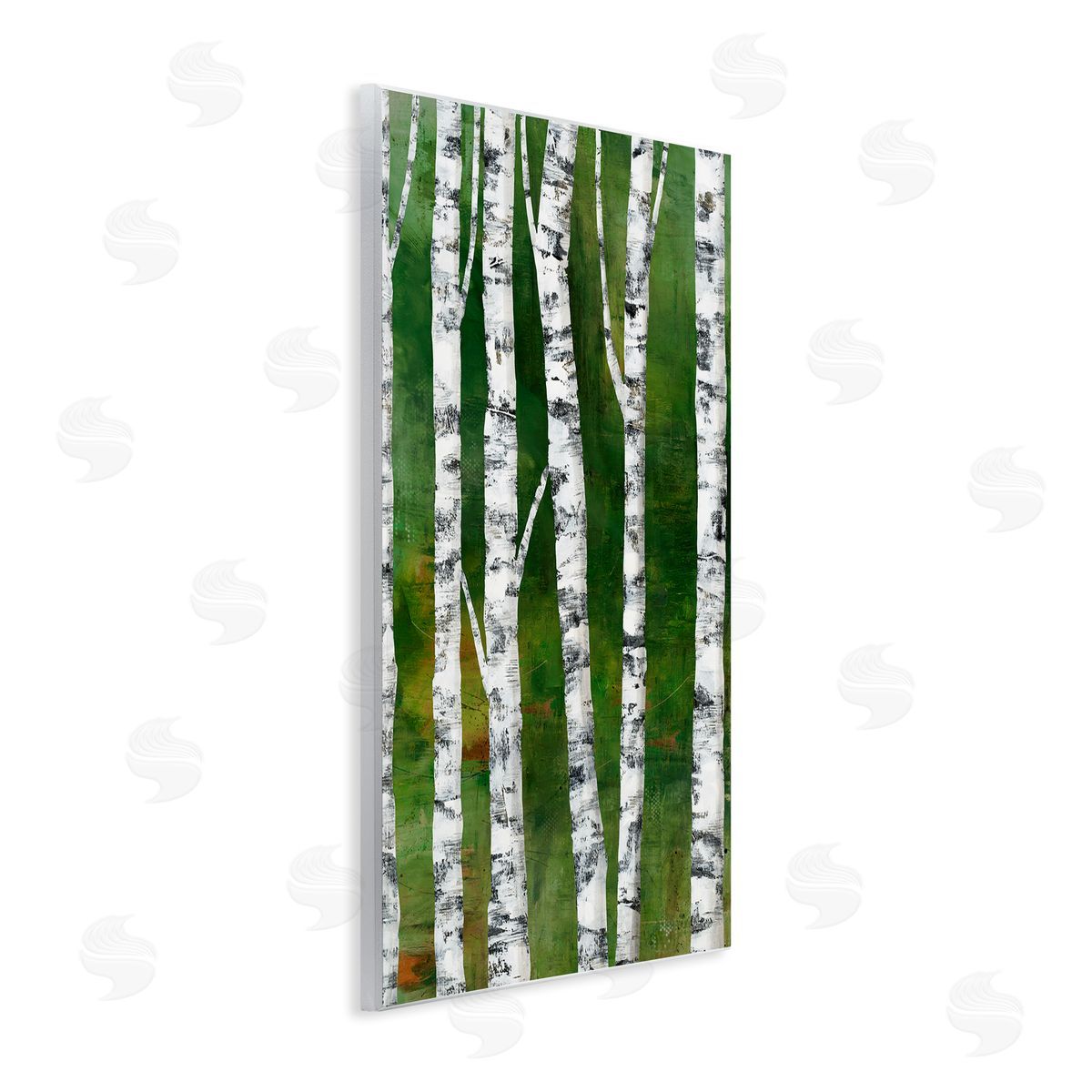 Ruth Fromstein Birch Trees Bark d Green Woodlands  Wall Plaque Art Print