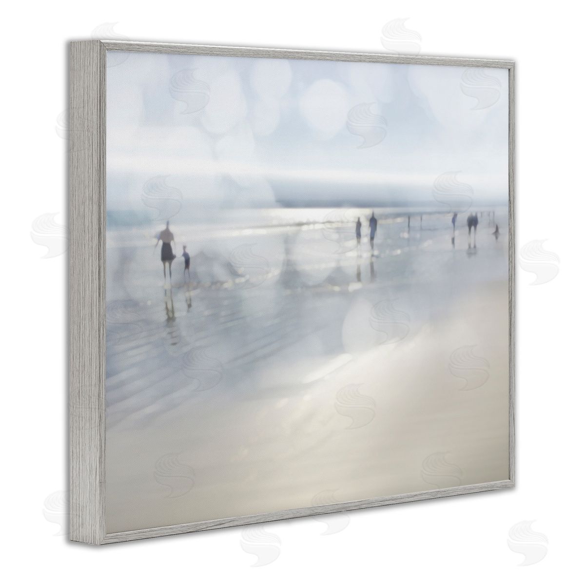 Devon Davis Summertime Beach Bokeh Effect Sandy Shore Horizon Gray Framed Giclee Wall Art Print