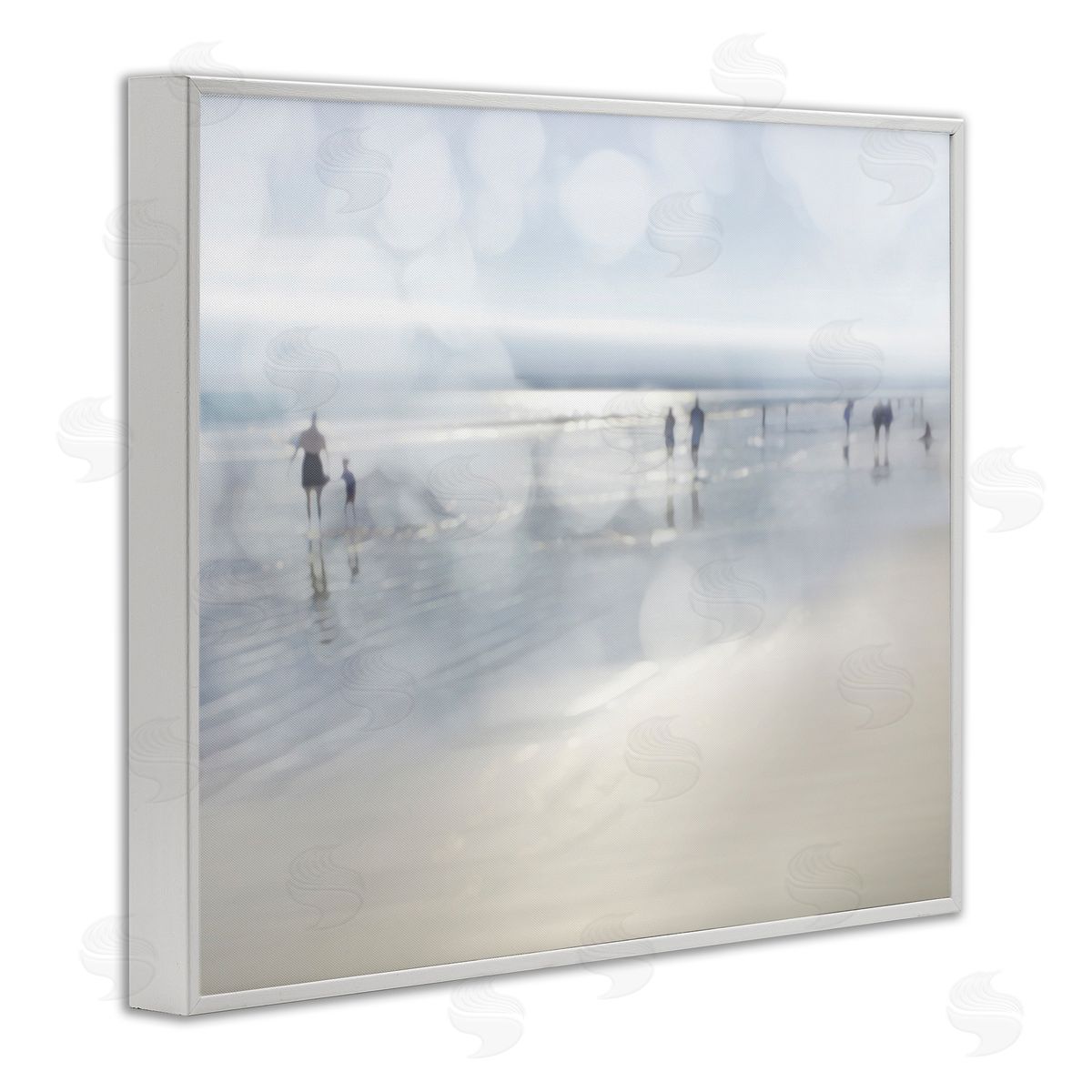 Devon Davis Summertime Beach Bokeh Effect Sandy Shore Horizon White Framed Giclee Wall Art Print