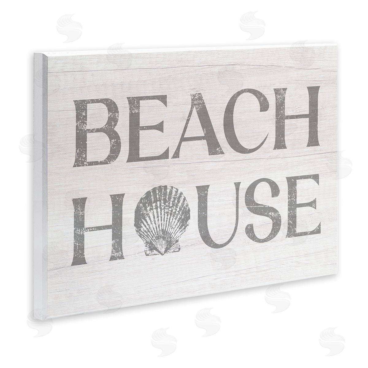 Stupell Studio Beach House Text Vintage Clam Seashell  Wall Plaque Art Print