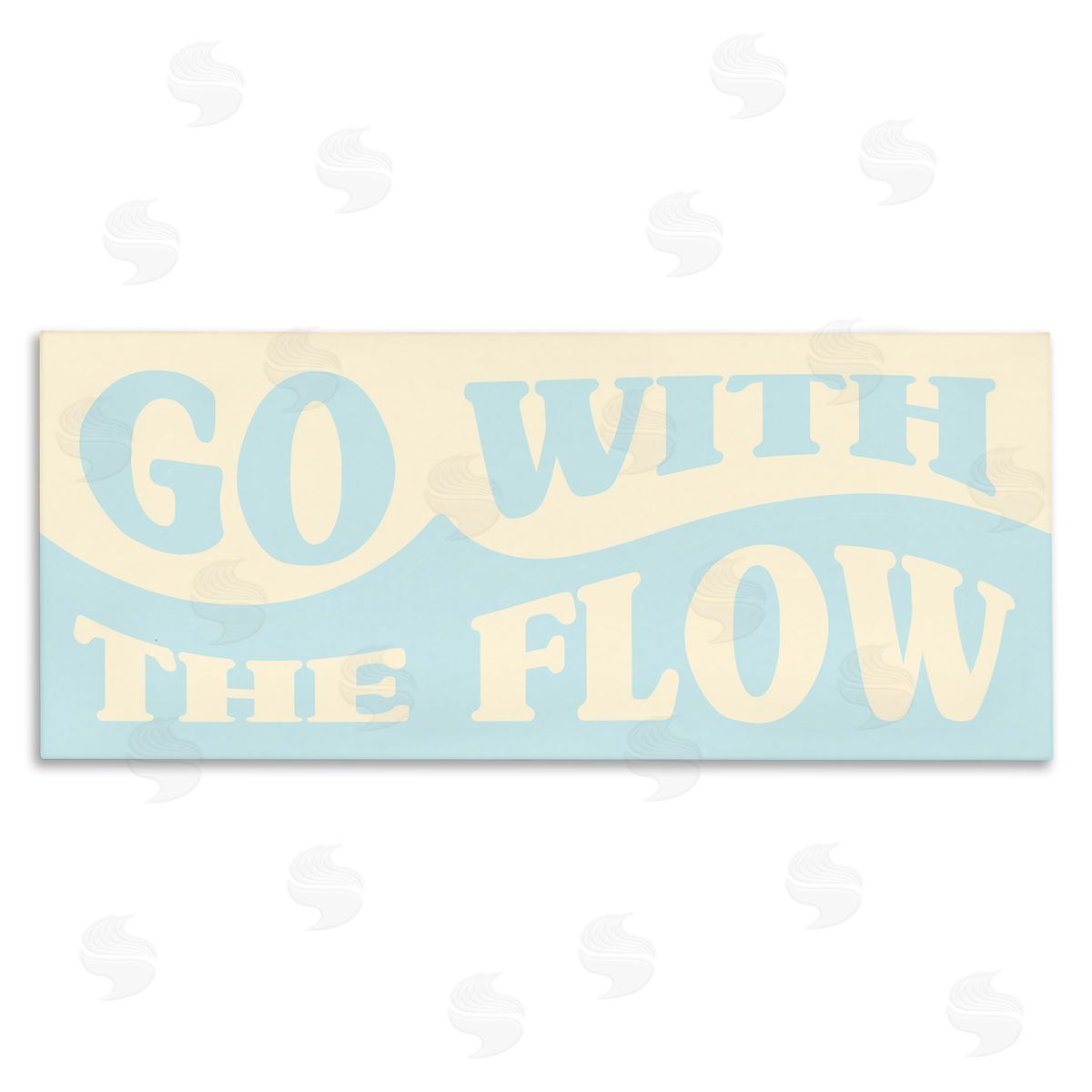 Stupell Studio Go With The Flow Vintage Water Wave Typography 