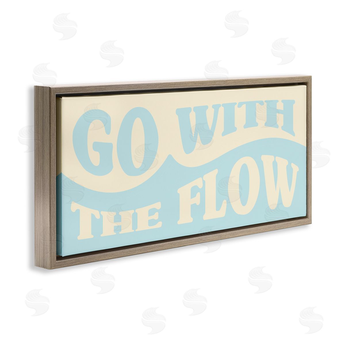 Stupell Studio Go With The Flow Vintage Water Wave Typography 