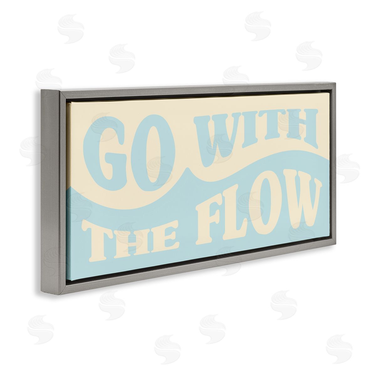 Stupell Studio Go With The Flow Vintage Water Wave Typography 