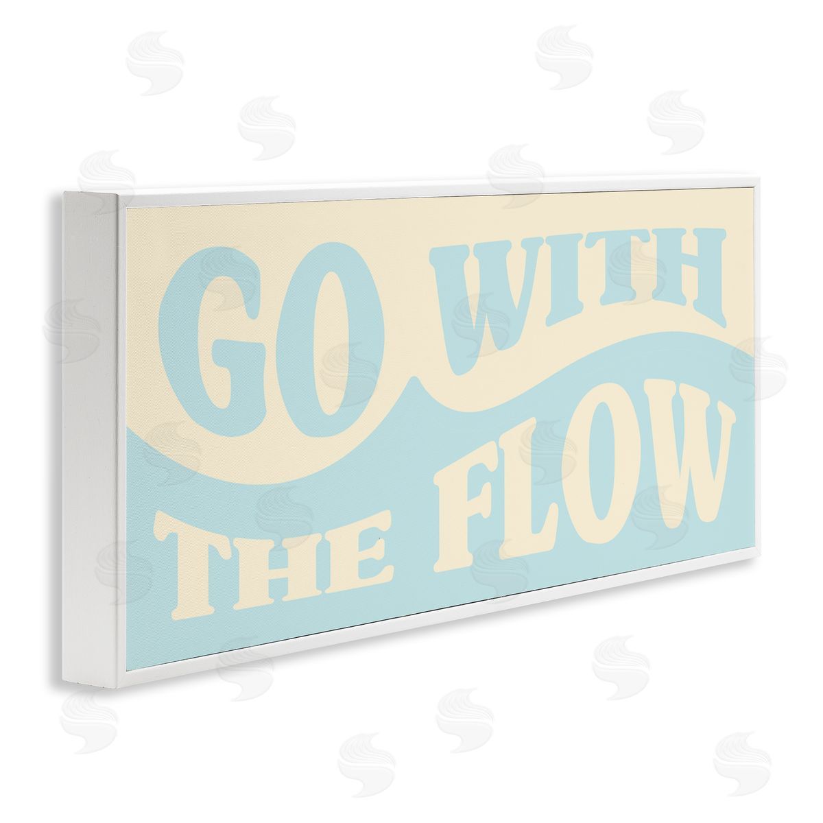 Stupell Studio Go With The Flow Vintage Water Wave Typography 