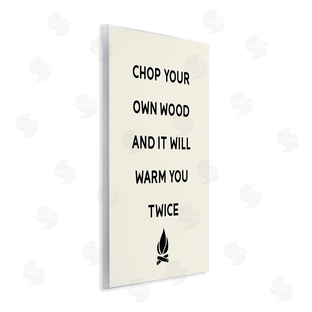Stupell Studio Chop Your Own Wood Motivational Phrase Camping Lodge  Wall Plaque Art Print