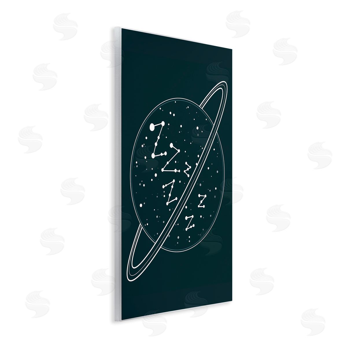 Caverly Smith Zzz Witty Sleeping Constellation Outer Space Planet Stars Wall Plaque Art Print