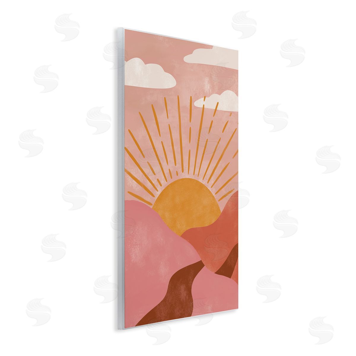 Deborah Curiel Boho Desert Sun Setting Beneath Mountain Path  Wall Plaque Art Print