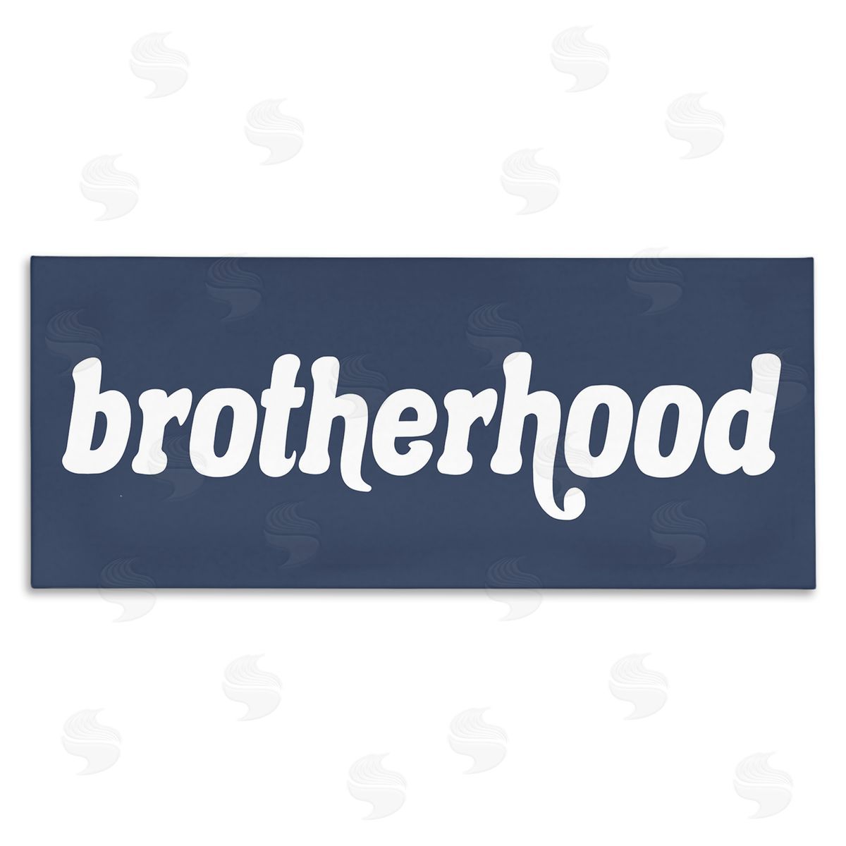 Stupell Studio Brotherhood Typography Text Blue Text Sign White Accent