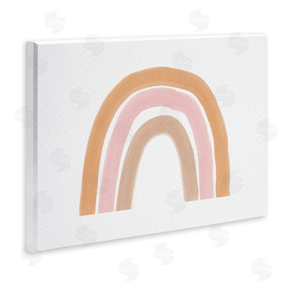 Amy Brinkman Neutral Pinks Rainbow Symbol Casual Stripes Wall Plaque Art Print