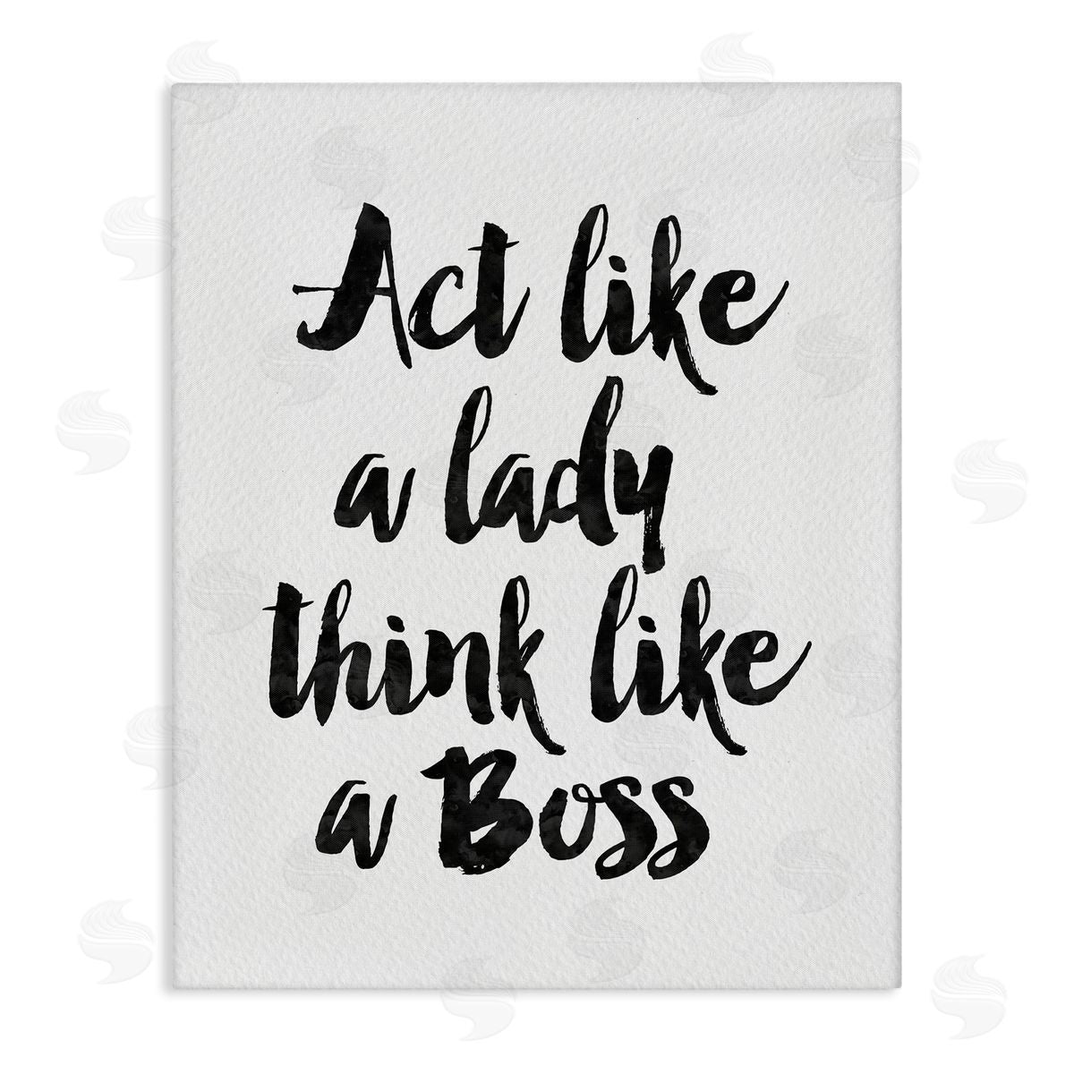 Amy Brinkman Lady Boss Calligraphy Sign Girl Power Stretched Canvas Wall Art Print