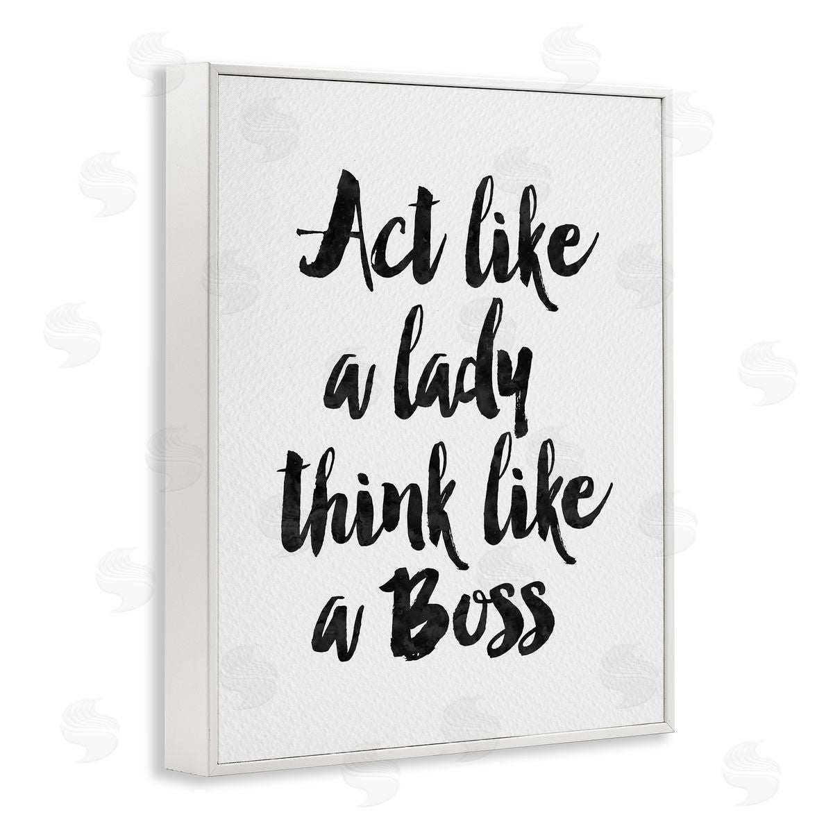 Amy Brinkman Lady Boss Calligraphy Sign Girl Power White Framed Giclee Wall Art Print