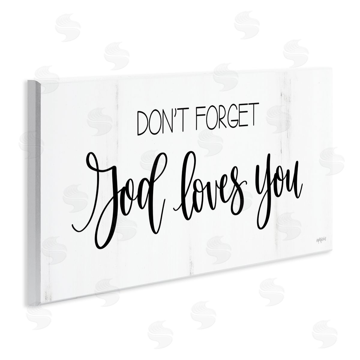 Imperfect Dust God Loves You Spiritual Calligraphy Script Phrase