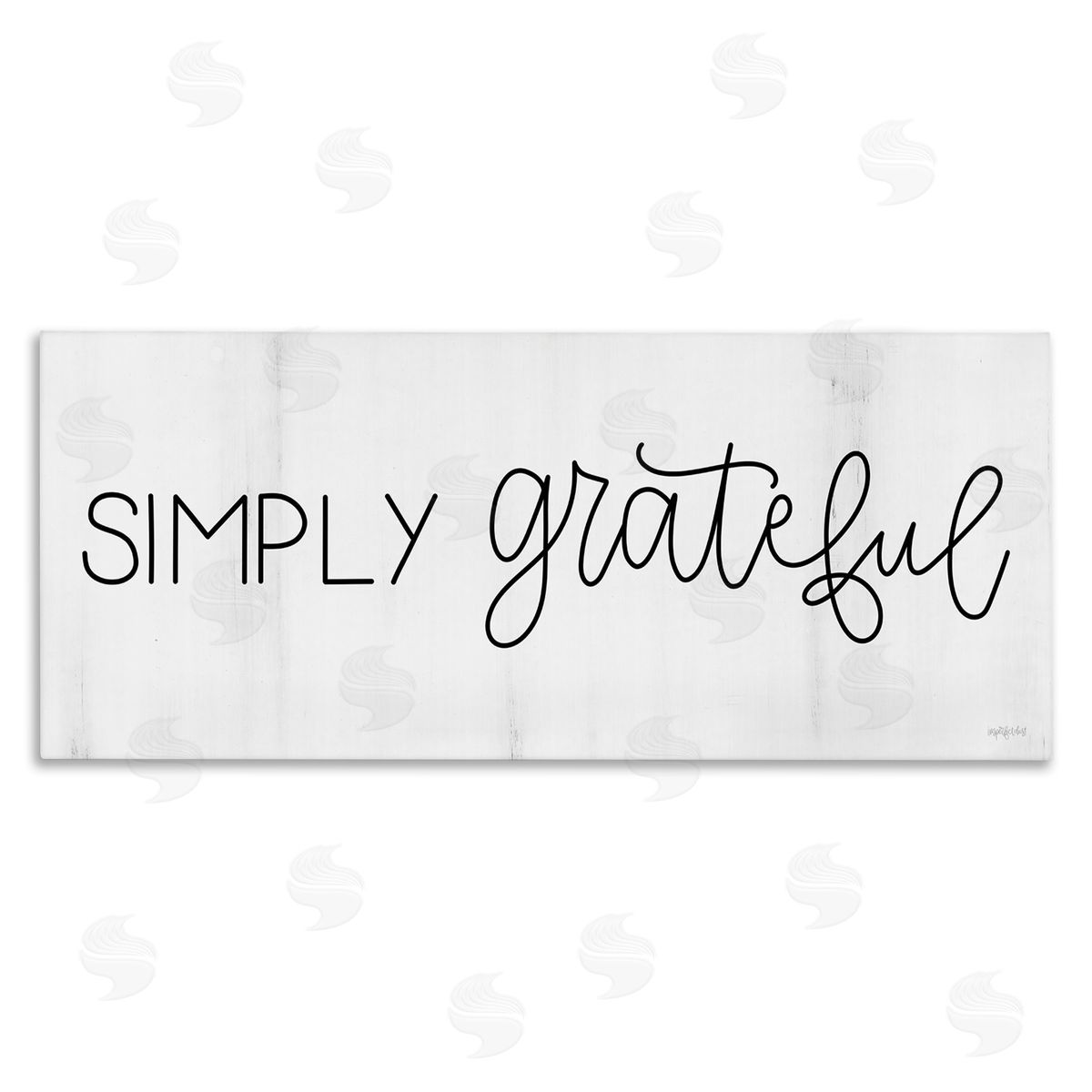 Imperfect Dust Simply Grateful Motivational Cursive Typography Phrase 
