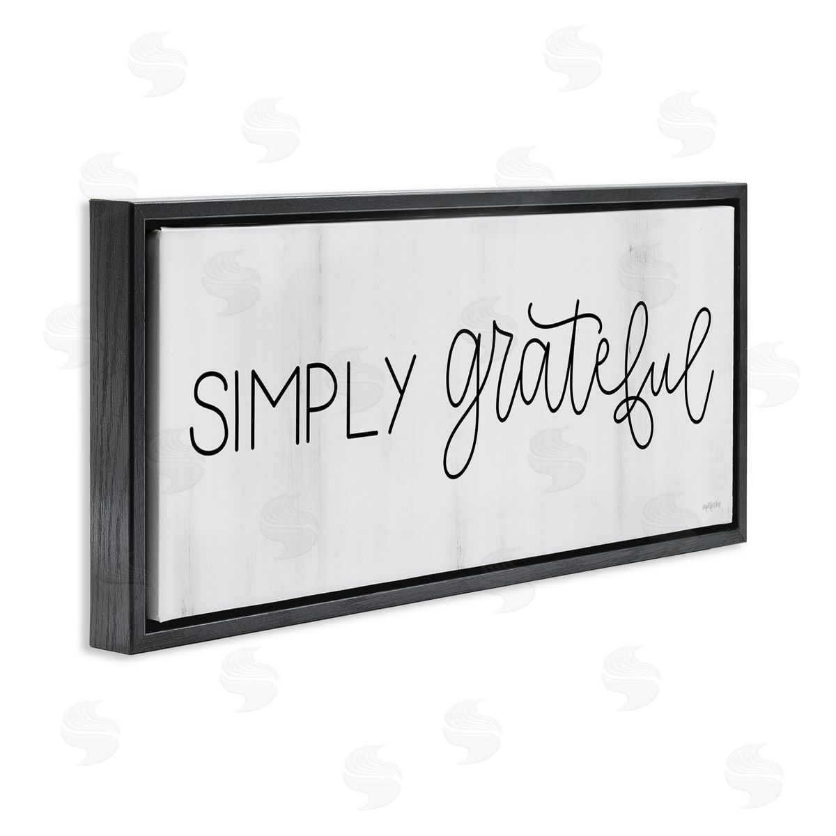 Imperfect Dust Simply Grateful Motivational Cursive Typography Phrase 