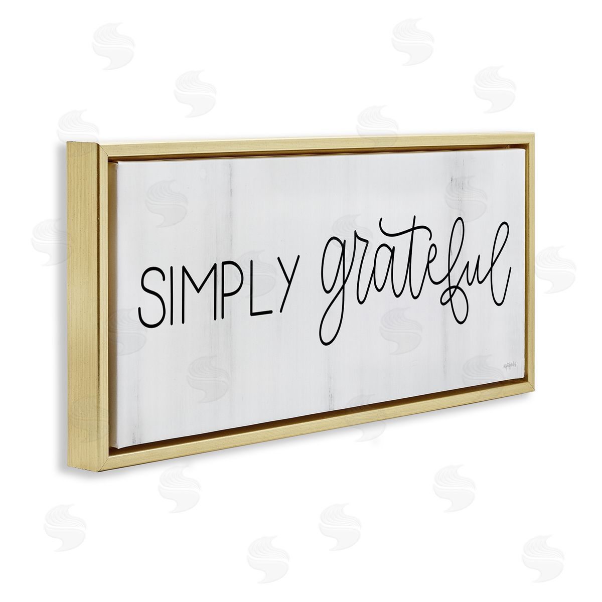 Imperfect Dust Simply Grateful Motivational Cursive Typography Phrase 
