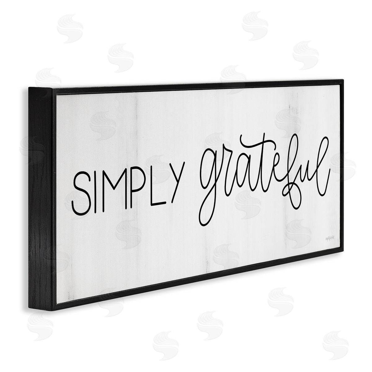 Imperfect Dust Simply Grateful Motivational Cursive Typography Phrase 