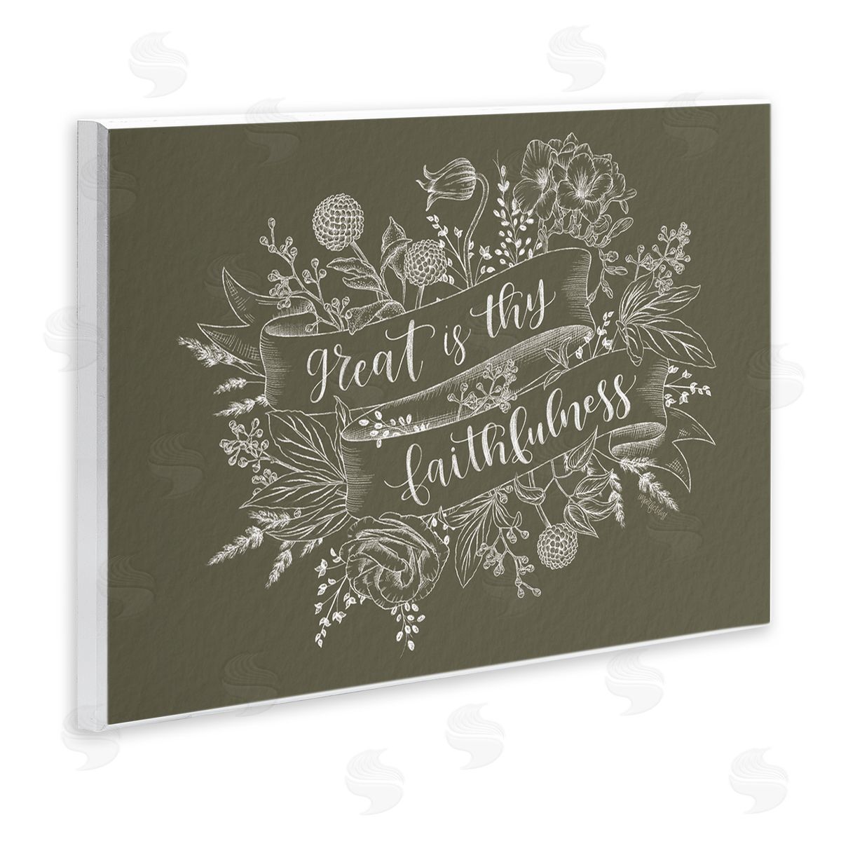 Imperfect Dust Great Is Thy Faithfulness Religious Phrase Botanical   Wall Plaque Art Print
