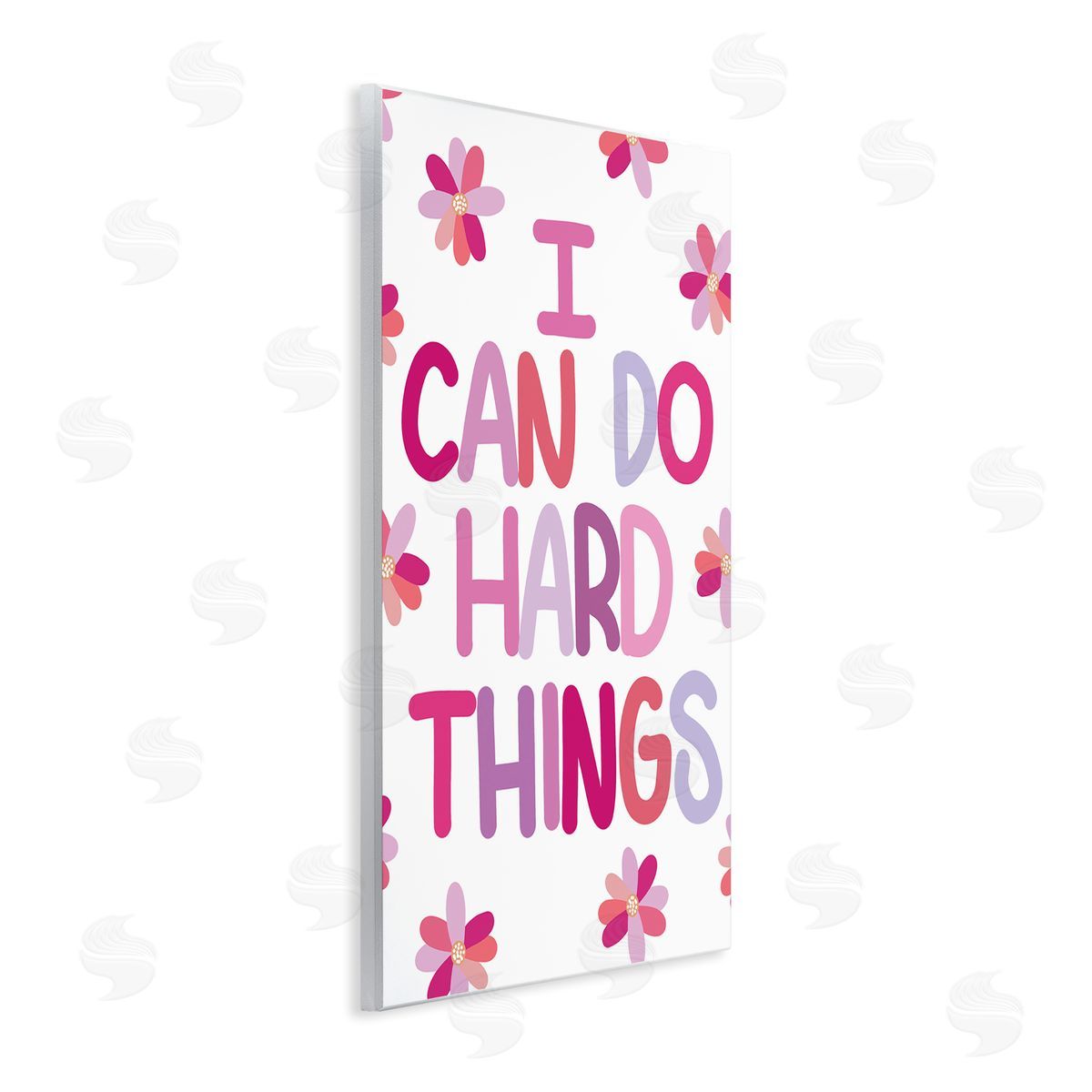 Emily Cromwell I Can Do Hard Things Humorous Floral Pattern  Wall Plaque Art Print