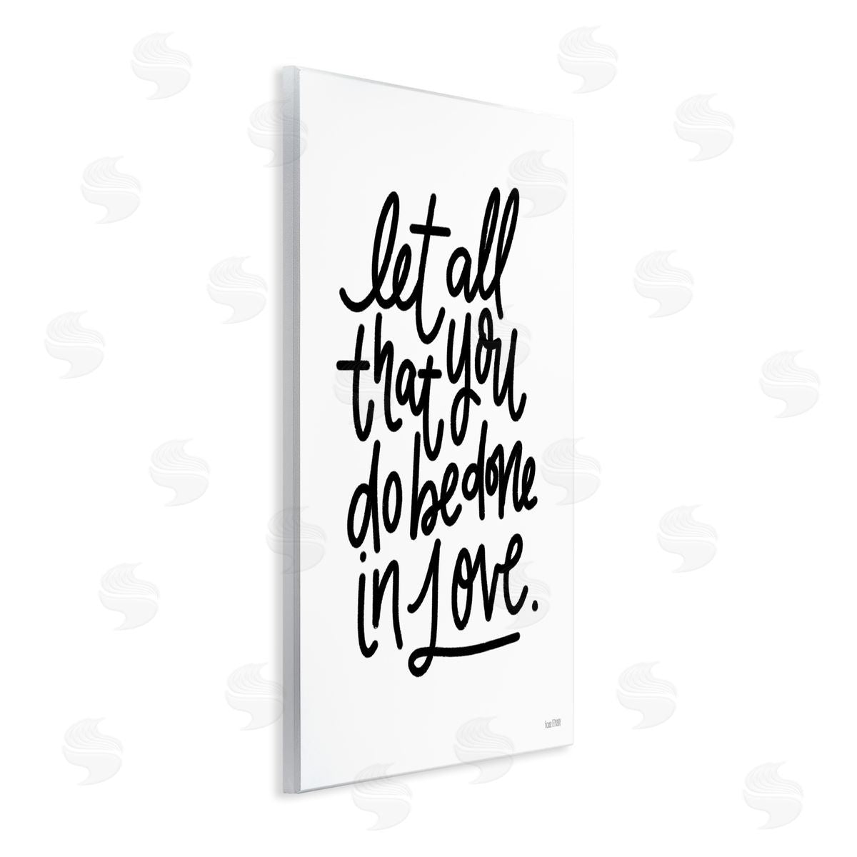 House Fenway Done in Love Romanic Fancy Calligraphy Phrase  Wall Plaque Art Print