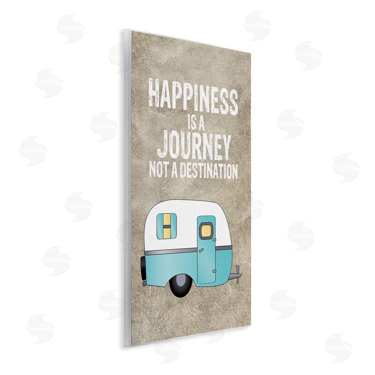 Amy Brinkman Happiness is a Journey Inspirational Adventure Quote  Wall Plaque Art Print