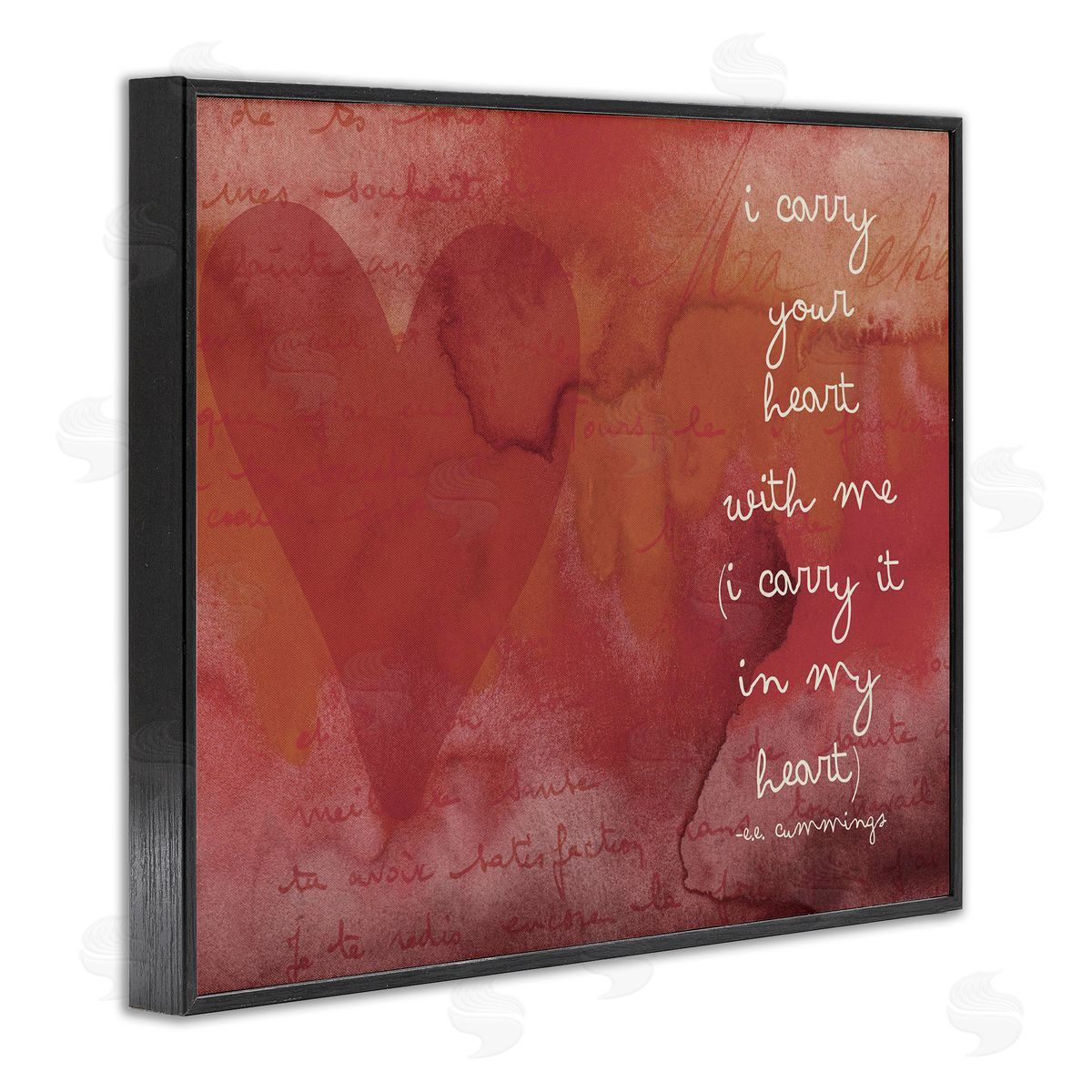 Amy Brinkman Romantic Love Quote Red Heart Typography  Black Framed Giclee Wall Art Print