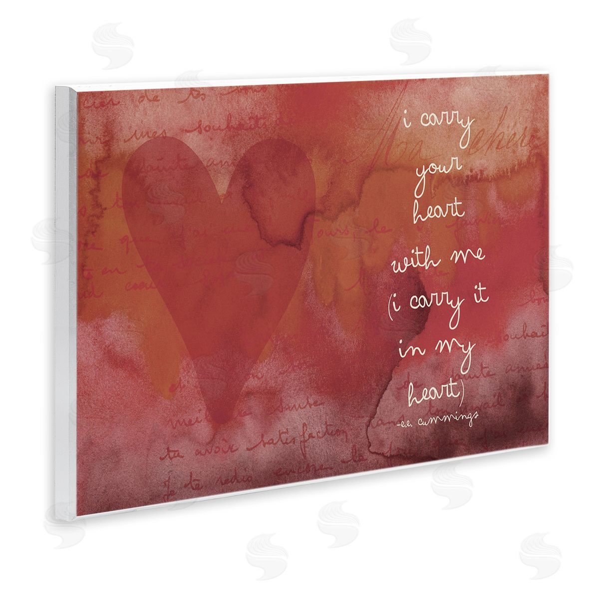 Amy Brinkman Romantic Love Quote Red Heart Typography  Wall Plaque Art Print